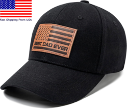Best Dad Ever American Flag Hat, Fathers Day Gifts for Dad from Daughter Son - £30.50 GBP
