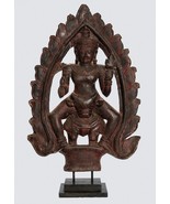 Antik Khmer Stil Se Asien Holz Relief Nandi &amp; Shiva Statue - 105cm/107cm - $2,791.47