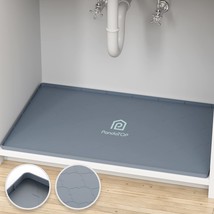 , 34&quot; X 22&quot; Silicone Kitchen Cabinet Tray, Waterproof &amp; Flexible Under Sink Line - £41.66 GBP