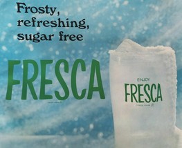 Vintage Coca-Cola Co Fresca Soda Litho Sign Heavy Wax Paper for Menu Boards - £63.70 GBP