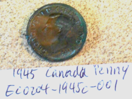 1945 Canada Penny Rim Die Break/Lamination Errors; Rare Old Coin Foreign Money - £9.34 GBP