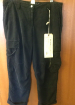 $188 ~ DA-NANG BLACK Silk Blend CARGO Pants-SMALL - $139.00