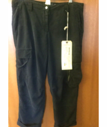 $188 ~ DA-NANG BLACK Silk Blend CARGO Pants-SMALL - $190.74 CAD