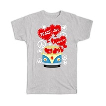 Heart Kombi Camper Van Bay : Gift T-Shirt Valentines Day Love Peace Nostalgia - £19.90 GBP