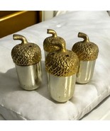 4 Vintage Adams Inc. Silver Plated Acorn Salt &amp; Pepper Shakers Japan - $662.38 MXN