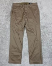 Bonobos Pants Mens 35x32 Khaki Thursday Slim Fit Chino Pockets Cotton Casual - £22.83 GBP