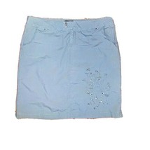 Torrid Skirt Olive Women Cotton Short Size 20 Ruched Embroidered - $22.77