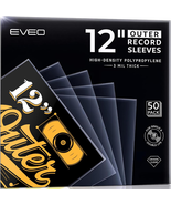Eveo 50 Vinyl Record Sleeves Outer – Crystal Clear Outer Vinyl Sleeves L... - $322.06 MXN