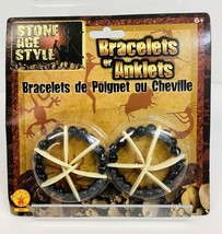 Halloween Costume - Stone-Age &quot;Rock And Bone&quot; Bracelets/Anklets- Stone-A... - $9.70