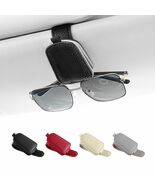SINGARO Leather Magnetic Sunglasses Holder Clip Car Sun Visor Black-Gray - €5,99 EUR