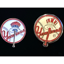  Vintage New York Yankees Pin 1985, 1998 Team Logo Lapel MLB Set of 2 - $9.70