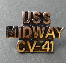 Uss Midway Aircraft Carrier CV-41 Us Navy Lapel Pin Badge 1 Inch - £4.46 GBP