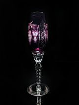 ajka marsala crystal purple champagne flute 9" tall image 3