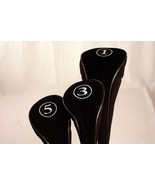 NEW BLACK LONG DRIVER # 1 3 5 FAIRWAY WOOD GOLF CLUB HEADCOVER SET HEAD ... - £19.60 GBP