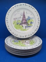 Studio Nova Vues de Paris Fine Porcelain Dinner Plates Bundle of 5 - $59.00