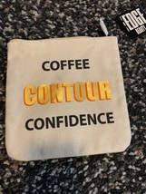 Coffee, Contour, Confidence  Canvas Makeup Cosmetic Toiletry Bag - $129.46 MXN