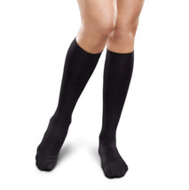 Compression Knee Highs Therafirm Ease Opaque 20-30mmHg Womens Large- Black Short - £15.44 GBP