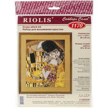 RIOLIS Counted Cross Stitch Kit 11.75&quot;X13.75&quot;-The Kiss/G.Klimt&#39;s Painting (14 Co - £30.00 GBP