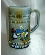 Wade IRISH PORCELAIN Blue/Green Countryside Scene TANKARD Stein Mug (Ire... - $19.50