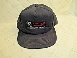Poly-drill Chemistry for Drilling Embroidered Trucker Hat Mesh Black OS Vtg - £22.25 GBP