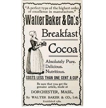 Walter Baker Hot Cocoa 1897 Advertisement Victorian Breakfast Chocolate ... - €17,25 EUR