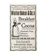 Walter Baker Hot Cocoa 1897 Advertisement Victorian Breakfast Chocolate ... - $184.02 MXN