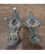 Pair of Vintage Antique Allith Prout &amp; Co Cast Iron Barn Door Rollers  - $187.11