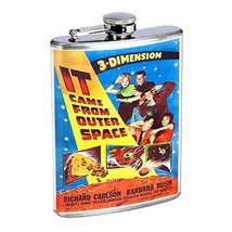 It Came From Outer Space Hip Flask Stainless Steel 8 Oz Silver Drinking ... - £7.93 GBP