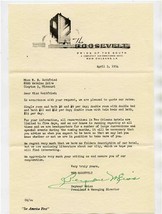 The Roosevelt Hotel New Orleans Louisiana Reservation Letter 1954 Seymour Weiss - £37.26 GBP