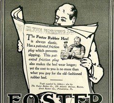 1904 Foster Rubber Heel Advertisement Shoes Newspaper Ephemera 7.5 x 4.75&quot; - $19.99