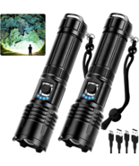 Flashlights High Lumens Rechargeable 2 Pack, 300000 Lumen Super Bright L... - £51.43 GBP