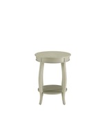 Aberta Round Accent Table, Antique White Finish - $169.73 CAD