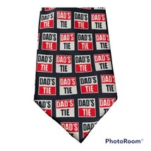 Museum Artifacts Mens Black Red Gray Dad&#39;s Tie Silk Neck Tie Necktie Fat... - $9.99