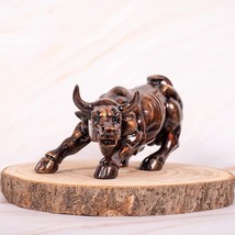 Bull Resin Showpiece for Home Decor, 9 Inches, 0.8 Kg (Rustic Copper) - £111.53 GBP