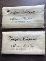 8 Dinner Napkins Carefree Elegance Easy Care Soft Touch 17&quot; x 17&quot; Bardwil Linen - $14.99