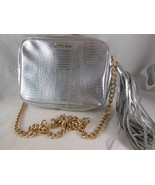 Victorias Secret Silver Crossbody Purse Shoulder Bag  w Gold Chain Fashi... - $17.64 CAD