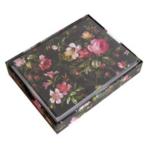 Anna Griffin Black Noire Floral Folded Note Cards &amp; Envelope Set - $332.16 MXN