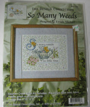 The Design Connection Counted Cross Stitch Picture Kit SO MANY WEEDS gardening - £19.08 GBP