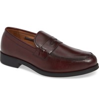 Vince Camuto Men Slip On Penny Loafers Nait Size US 8.5M Cordovan Leather - £26.66 GBP