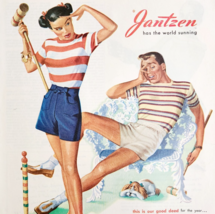 1947 Jantzen Sun Clothes Advertisement Sexy Tan Jan Croquet Fashion DWJJ20 - $29.99
