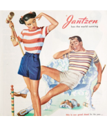 1947 Jantzen Sun Clothes Advertisement Sexy Tan Jan Croquet Fashion DWJJ20 - €25,56 EUR