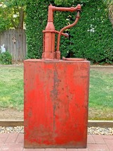 Large Antique Oil Pump &quot;The Phillips &amp; Tank Co.&quot; Lubester Dispenser Vintage Old - £532.61 GBP