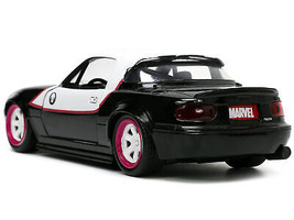 1990 Mazda Miata Black White w Graphics Ghost Spider Diecast Figure Spider-Man M - £17.13 GBP