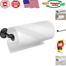Functional Matte Black Metal Paper Towel Holder, Easy Wall Mount, 13.75&quot;... - $26.46 CAD
