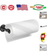 Functional Matte Black Metal Paper Towel Holder, Easy Wall Mount, 13.75&quot;... - $26.56 CAD