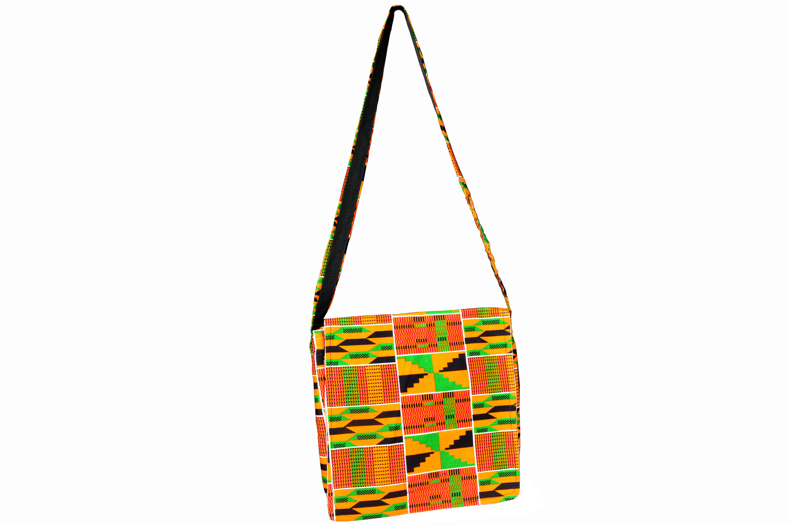 Kente Print African Fabric Crossbody Bag Shoulder Bag Side Bag Messenger... - $29.95