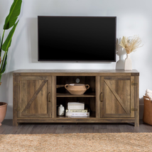 Woven Paths Modern Farmhouse Barn Door TV Stand for Tvs up to 65&quot; Reclaimed - £190.60 GBP