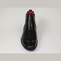 Men TAYNO Chelsea Chukka Soft Comfortable Leather Zip up Boot Coupe Black image 3
