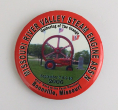 Missouri River Valley Steam Engine Ass&#39;n Booneville, Missouri Hat Pin Button - £5.08 GBP