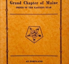 Order Of The Eastern Star 1932 Masonic Maine Grand Chapter Vol XIII PB B... - $69.99